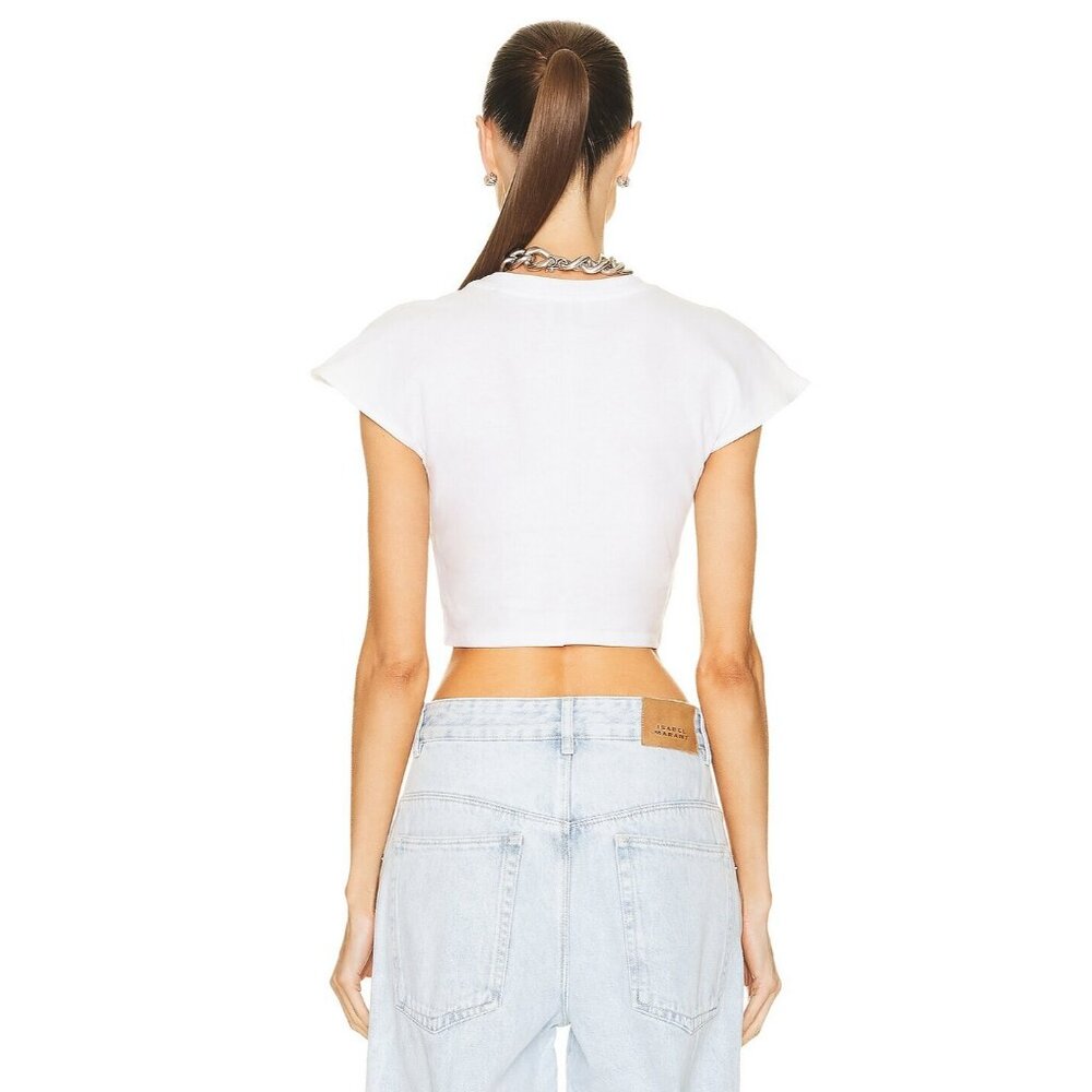 Isabel Marant Zineae Modern Tee in White - Picture 3 of 4